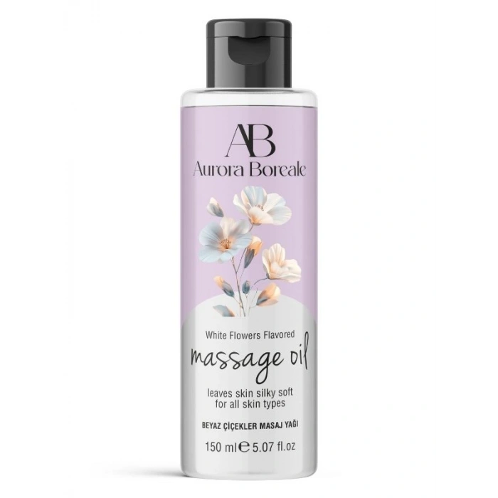 Nevamel® Aurora Boreale Beyaz Çiçek Aromalı Masaj Yağı 150 Ml (Kod:150)