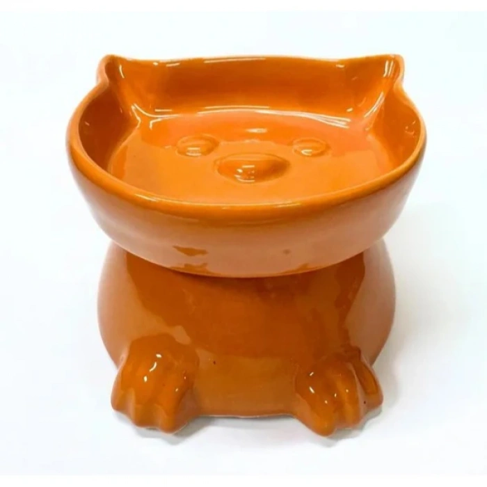 Nevamel Ayaklı Kulaklı Seramik Mama Kabı