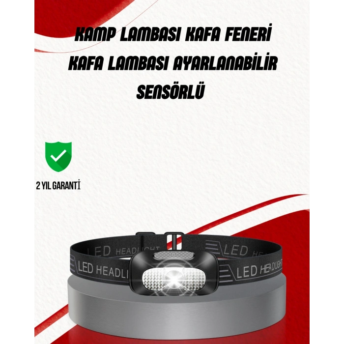 Nevamel Ayarlanabilir Kafa Lambası Type-C Şarjlı Kompakt Kamp Lambası