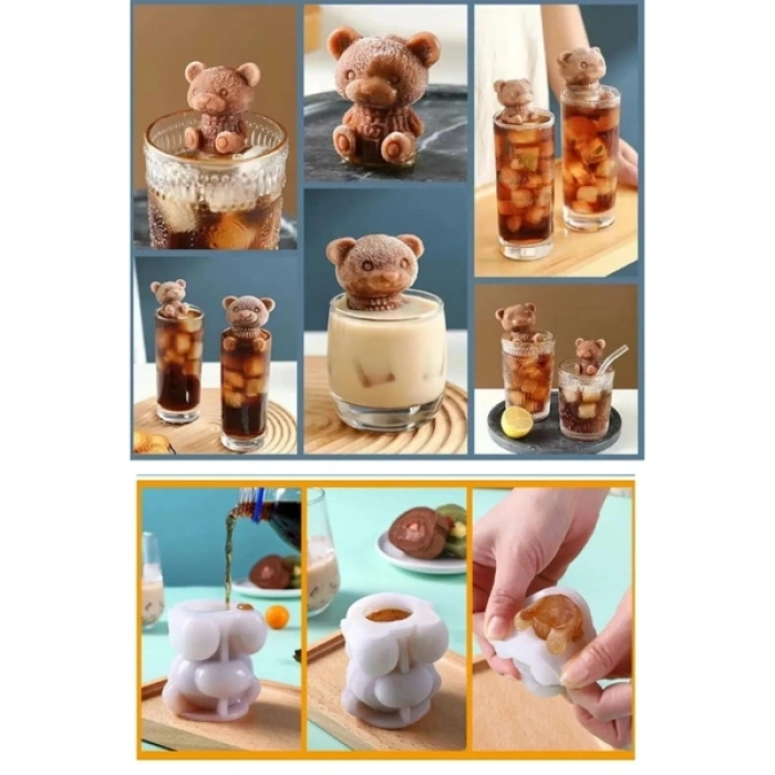 Nevamel Ayı Şekilli Silikon Buz Kalıbı