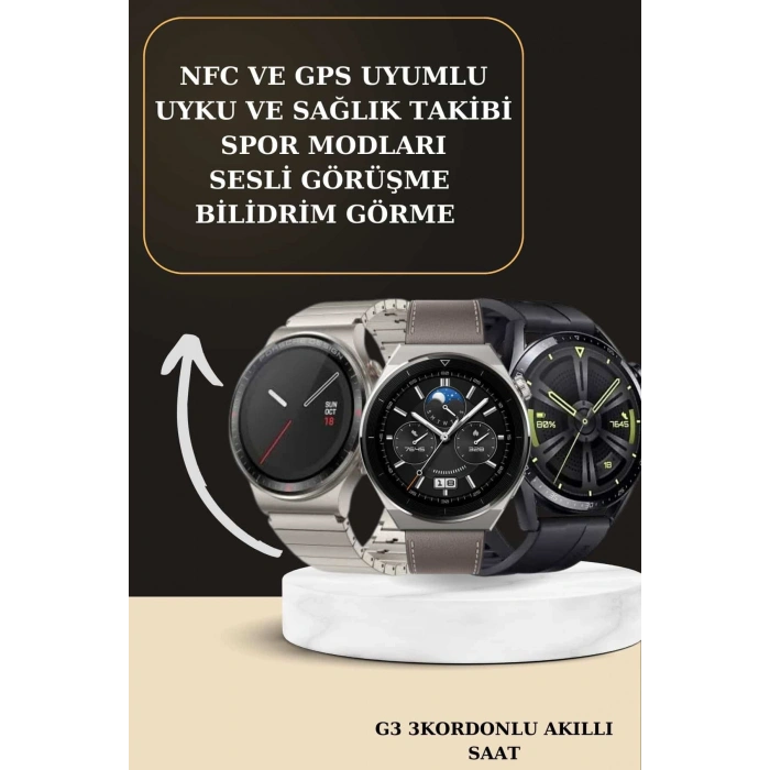 Nevamel Aynalı Bluetooth Kulaklık Yeni Nesil Akıllı Saat Titreşimli Nabız Ölçer Spor Modları