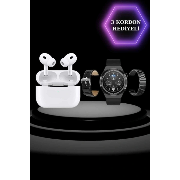 Nevamel Aynalı Bluetooth Kulaklık Yeni Nesil Akıllı Saat Titreşimli Nabız Ölçer Spor Modları