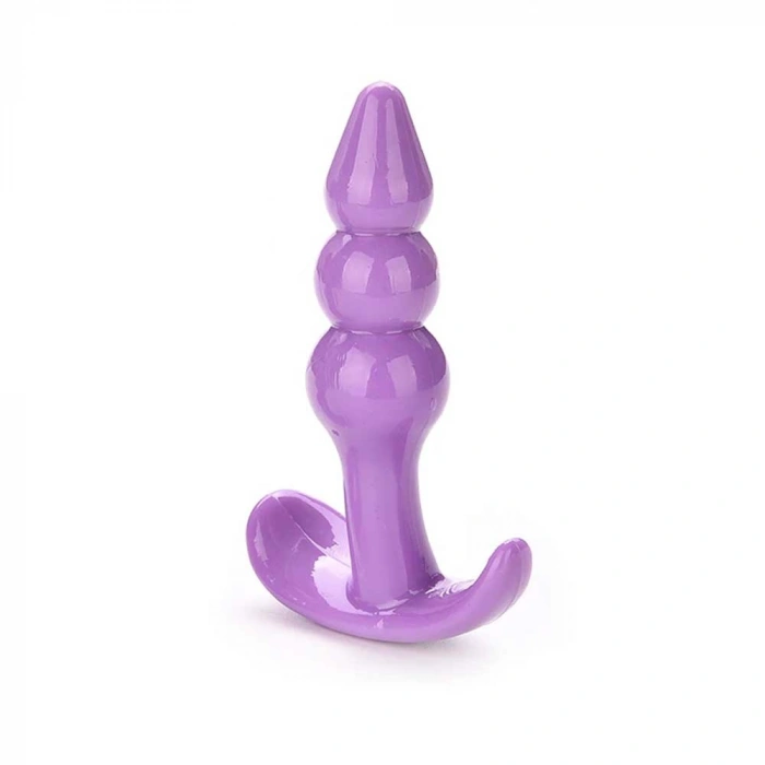 Nevamel® Backpart 3 Boğumlu Silikon Anal Tıkaç - Mor