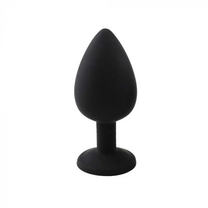 Nevamel® Backpart Taşlı Silikon Anal Tıkaç - Siyah