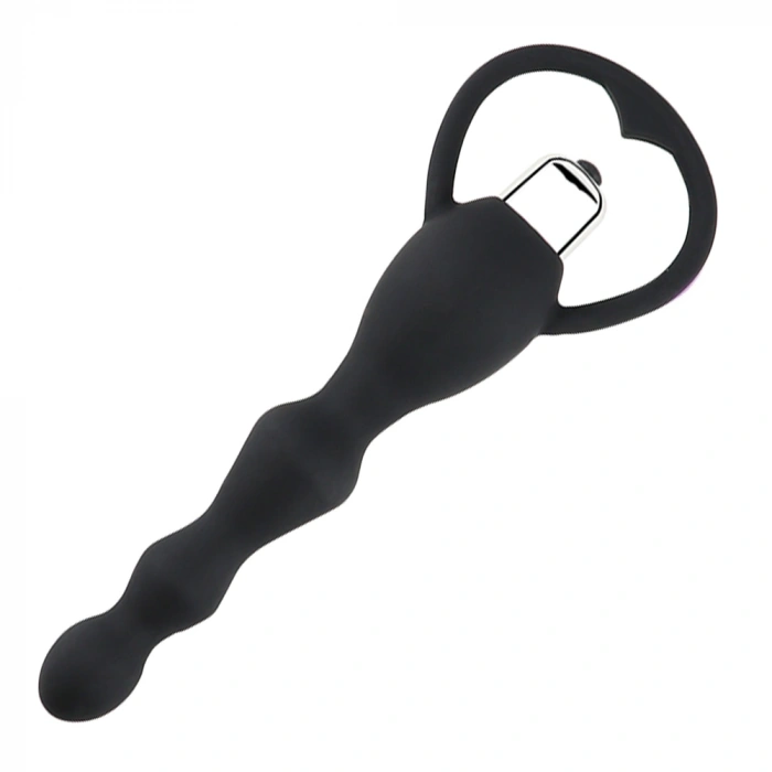 Nevamel® Backpart Titreşimli Boğumlu Halkalı Anal Tıkaç - Siyah