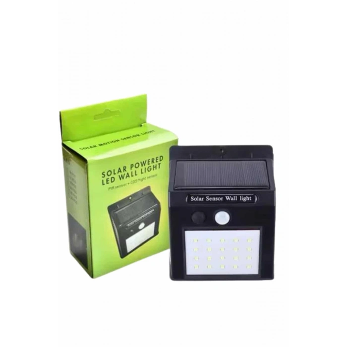 Nevamel Bahçe Aydınlatma Sensörlü Güneş Enerjili Duvar Lambası 40 Led Işık