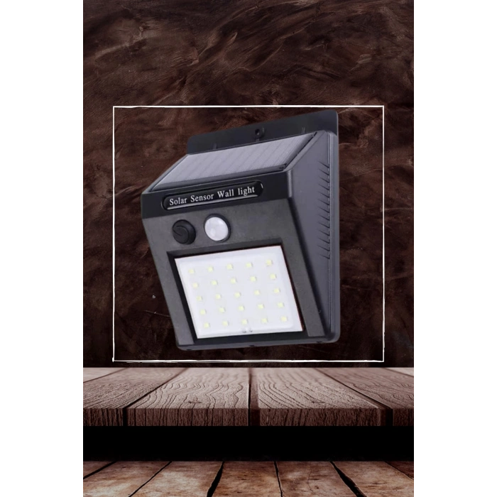 Nevamel Bahçe Aydınlatma Sensörlü Güneş Enerjili Duvar Lambası 40 Led Işık