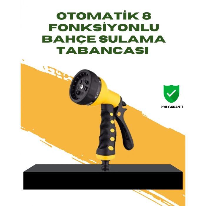 Nevamel® Bahçe Sulama Tabancası Hortum Ucu 8 Fonksiyonlu Ayarlanabilir