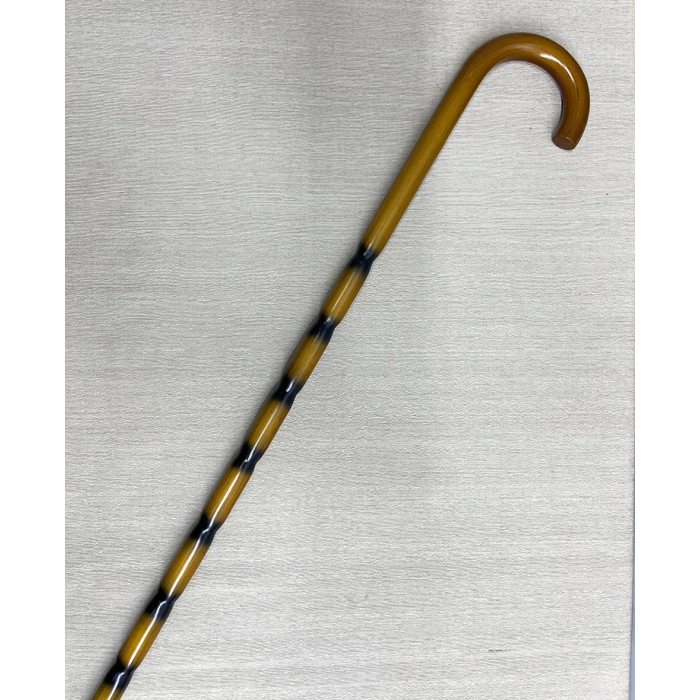 Nevamel Bambu Desenli Zarif Ahşap Baston