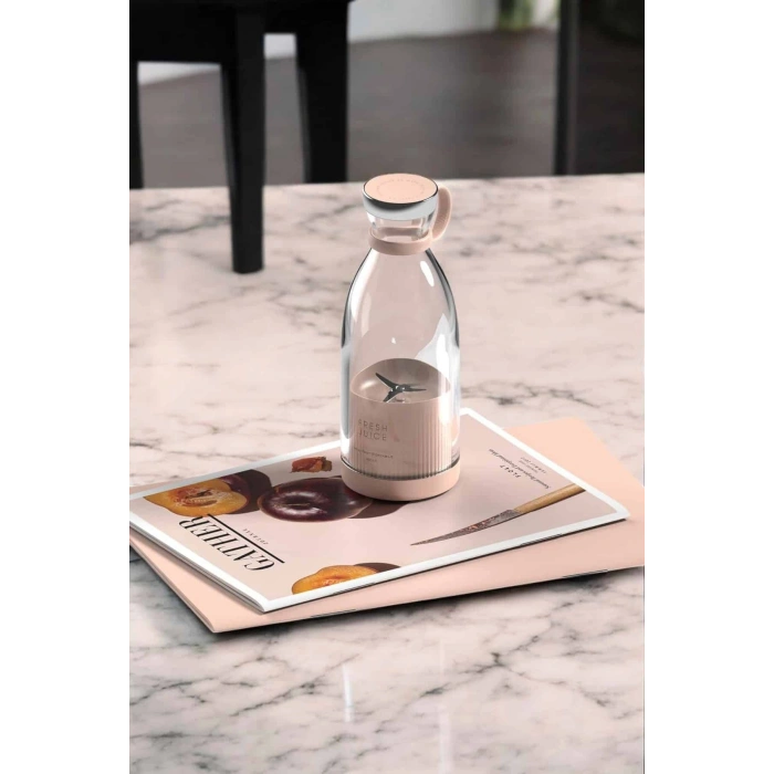 Nevamel Bardak Blender Smoothie Meyve Sıkacağı Şarjlı Cam Taşınabilir