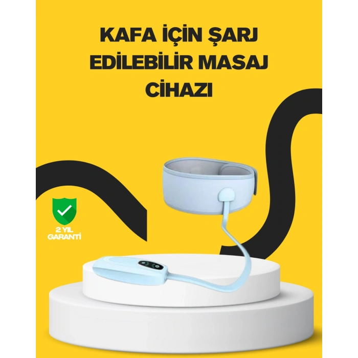 Nevamel® Baş ve Şakak Masaj Aleti Isı Destekli Derin Rahatlama