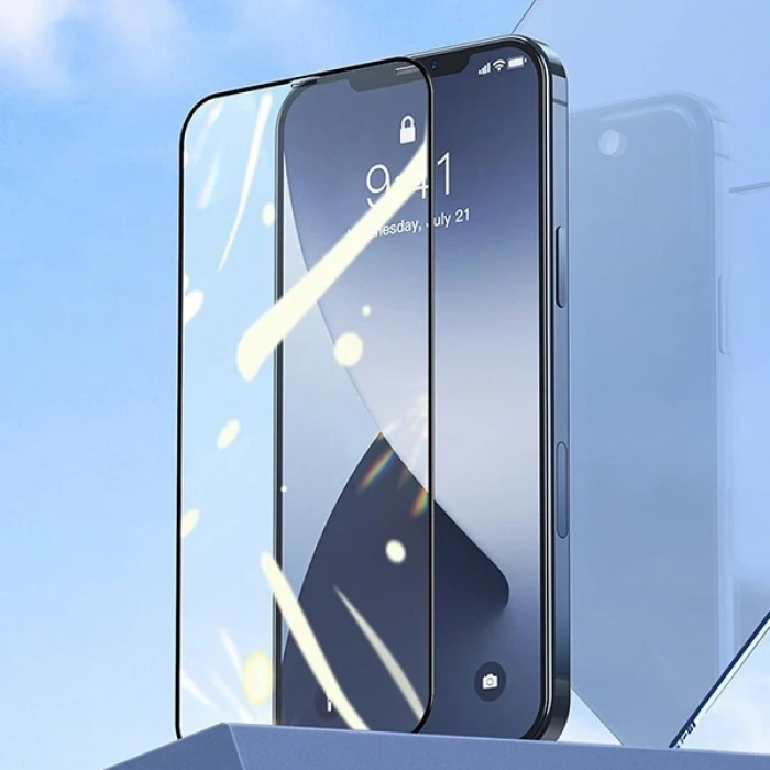 Nevamel Baseus 0.25MM İPhone 12 Mini 5.4 3D Full Kırılmaz Cam Ekran Koruyucu 2adet-(5775)