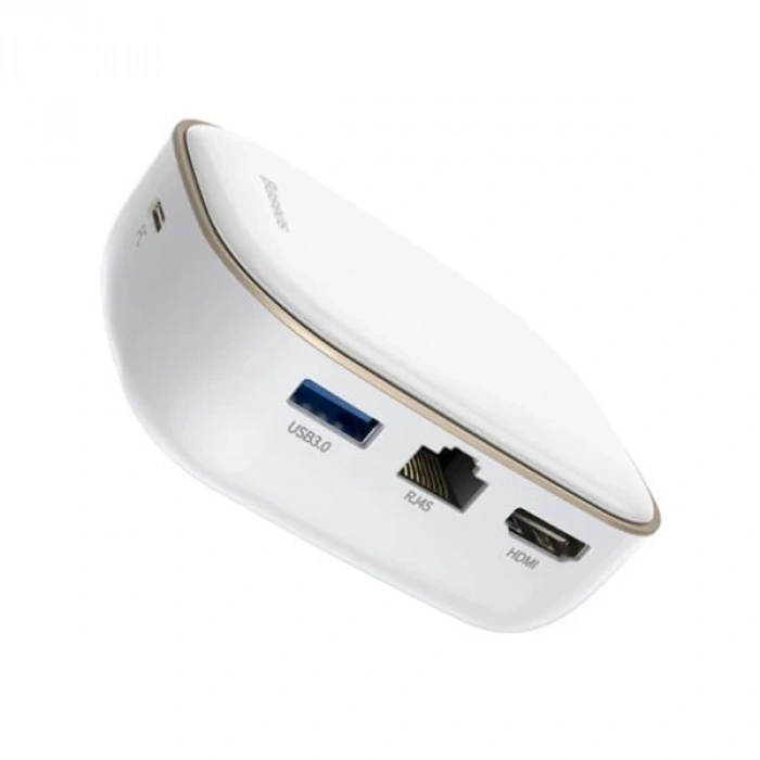 Nevamel Baseus 6in1 USB Type C Çok Fonksiyonlu HUB B 3.0RJ45HDMISDmicro SD)  60W-(5775)