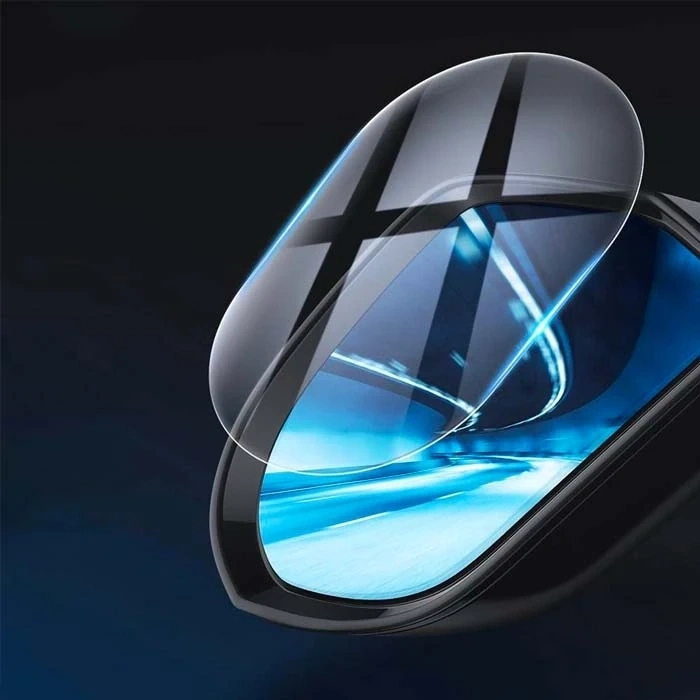 Nevamel Baseus 95x95mm Araç Oto Yan Dikiz Ayna Yağmur Su Kaydırıcı Sis Önleyici Film 2 Adet Set-(5775)