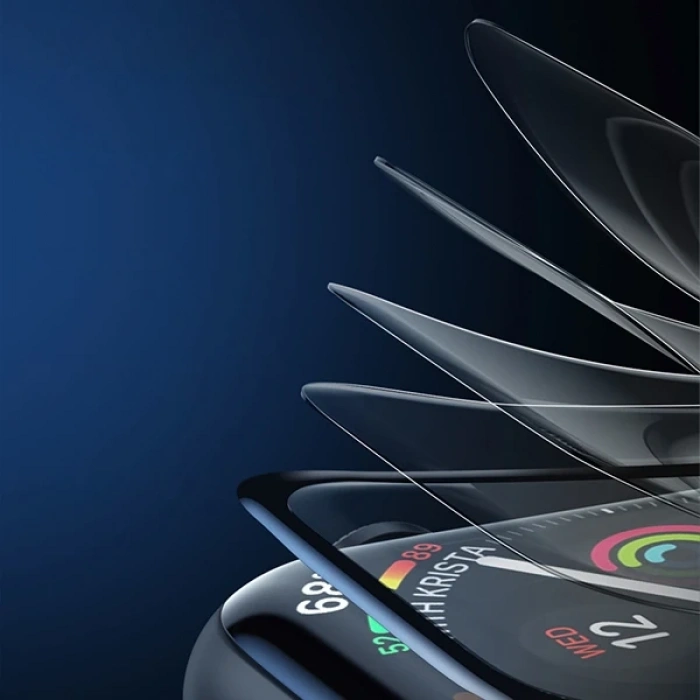 Nevamel Baseus Apple Watch 42mm 3D Kavisli Tempered Kırılmaz Cam Koruyucu-(5775)