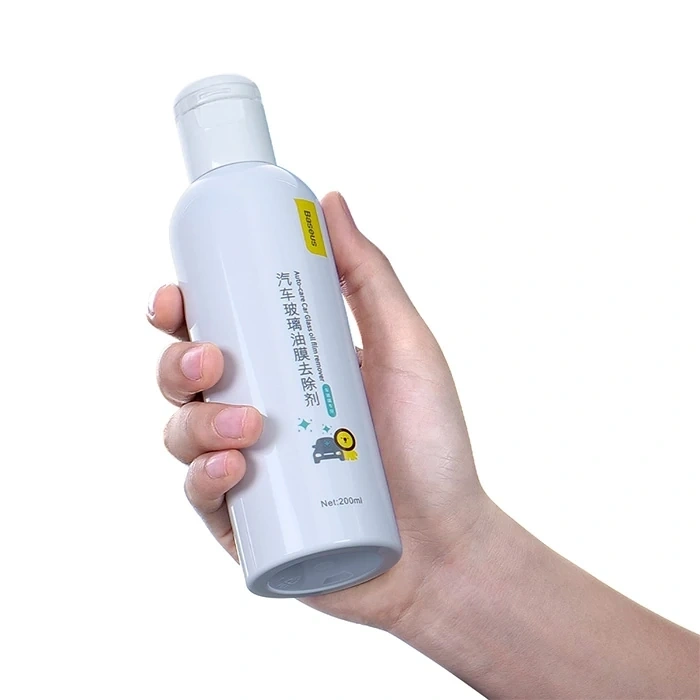 Nevamel Baseus Araç Bakım Ön Cam Temizliği 200ml Yağ Çözücü ve Parlatıcı Sprey ve Sünger Oto Bakım Seti-(5775)