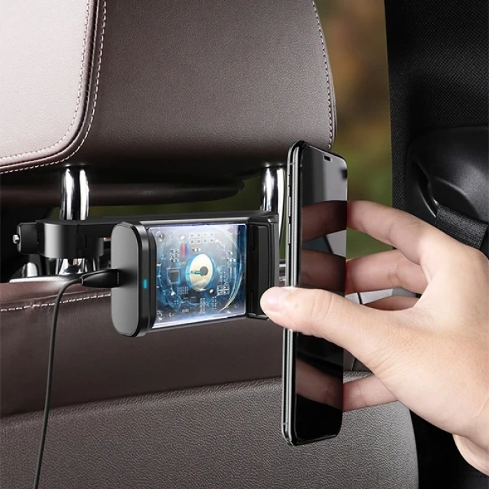 Nevamel Baseus Arka Koltuk Kablosuz Telefon Tutucu  Wireless 15W Hızlı Şarj Cihazı - Energy Storage-(5775)