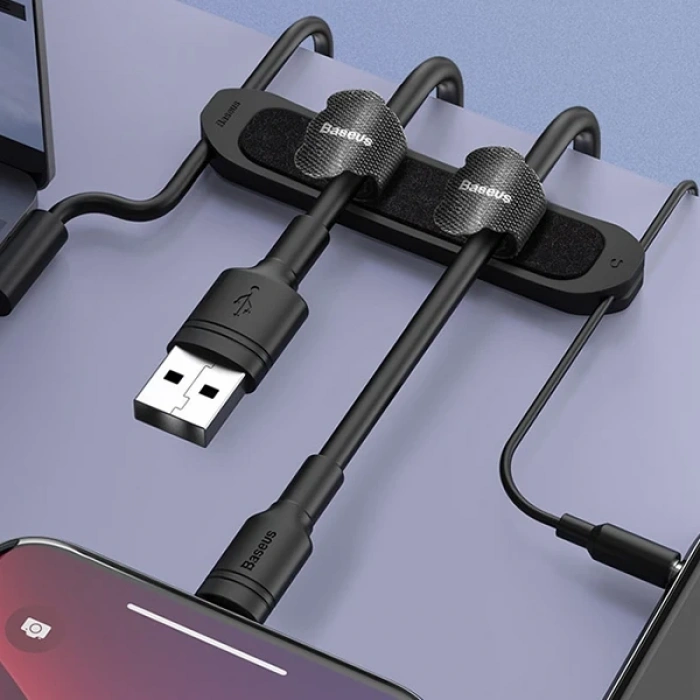 Nevamel Baseus Cable Fixer Kit Kablo Organizatör Tutucu Ve Ayrıştıcı-(5775)
