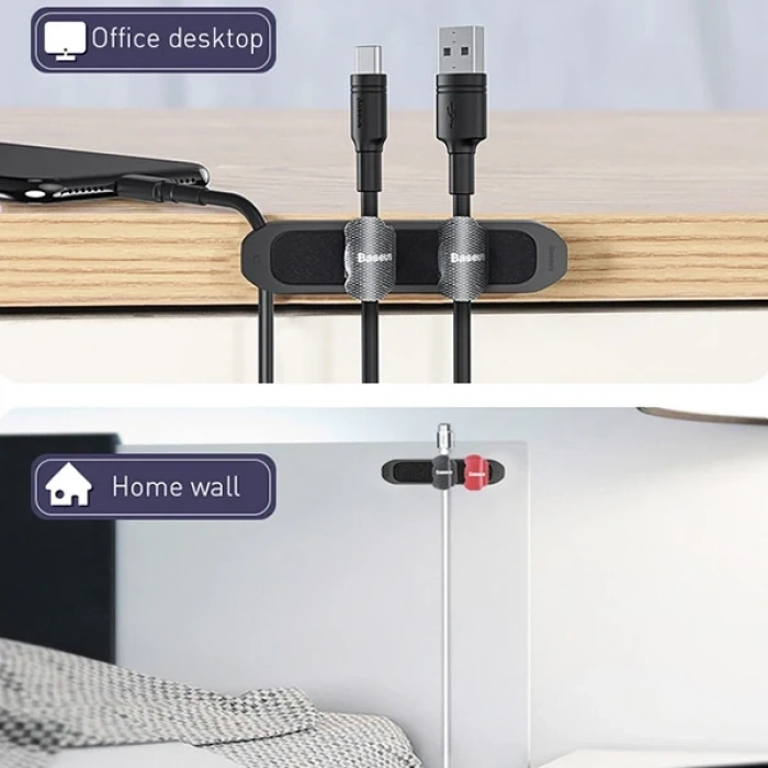 Nevamel Baseus Cable Fixer Kit Kablo Organizatör Tutucu Ve Ayrıştıcı-(5775)