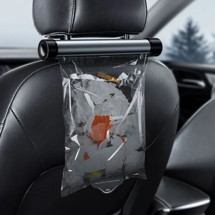 Nevamel Baseus Clean Garbage Araç Arka Koltuk için Çöp Torbası + 40 Adet Torba-(5775)
