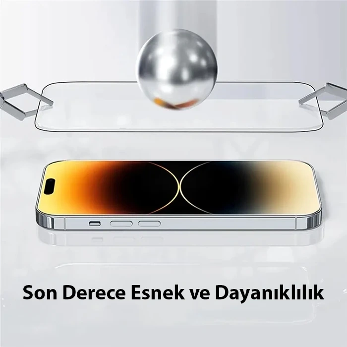Nevamel Baseus Corning iPhone 15 Pro Full Koruma Eye-Protection Tempered Cam Ekran Koruyucu-(5775)