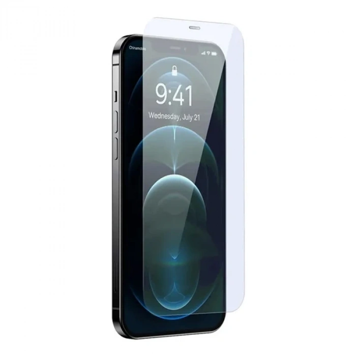 Nevamel Baseus Crystal 0.3mm iPhone 12 Pro Max Tempered Ekran Koruyucu 2 Adet Set-(5775)