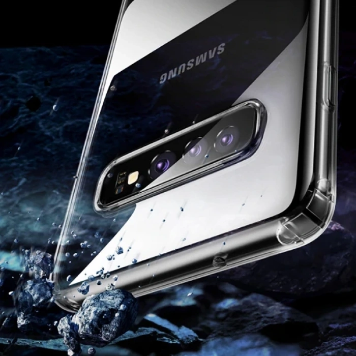 Nevamel Baseus Galaxy S10 Simple Ultra İnce  Kamera Korumalı Silikon Kılıf-(5775)