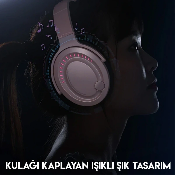 Nevamel Baseus GAMO D05 Immersive Virtual 3D Işıklı pc Gaming Oyuncu Kulaklığı-(5775)