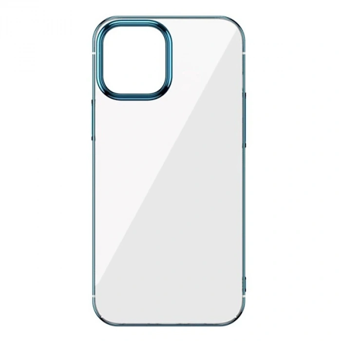 Nevamel Baseus Glitter İPhone 12 Pro Max Şeffaf Lüx Silikon Kılıf Soft TPU Kılıf-(5775)