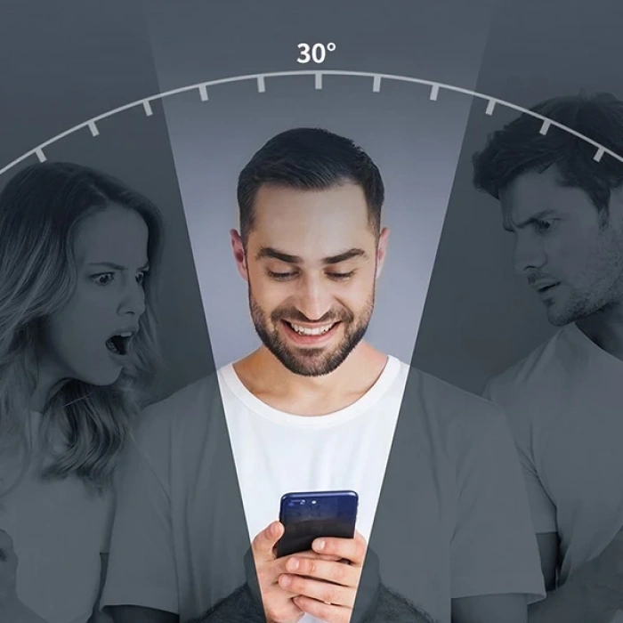 Nevamel Baseus İPhone 12 mini 03mm Anti Spy Tempered Cam Ekran Koruyucu 2 Adet Set-(5775)