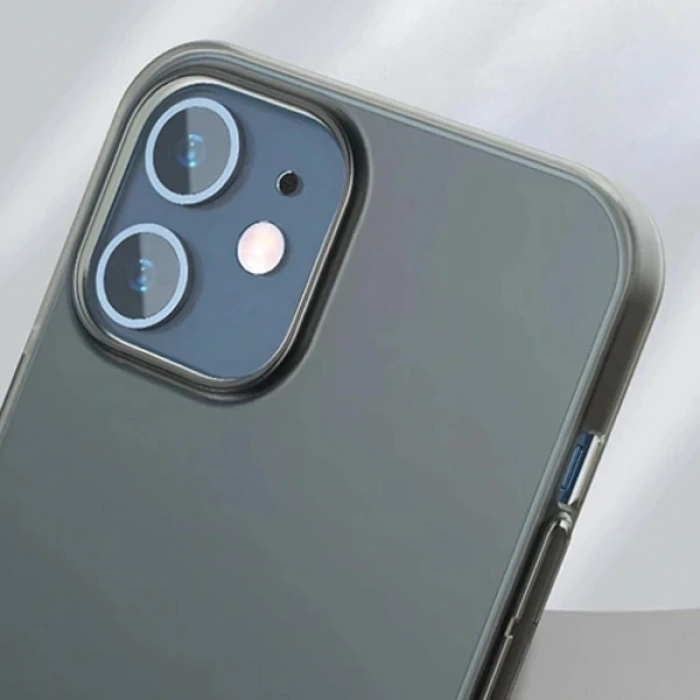 Nevamel Baseus İPhone 12 Mini 5.4 Comfort İnce Şeffaf Kılıf Matte PP Kılıf-(5775)