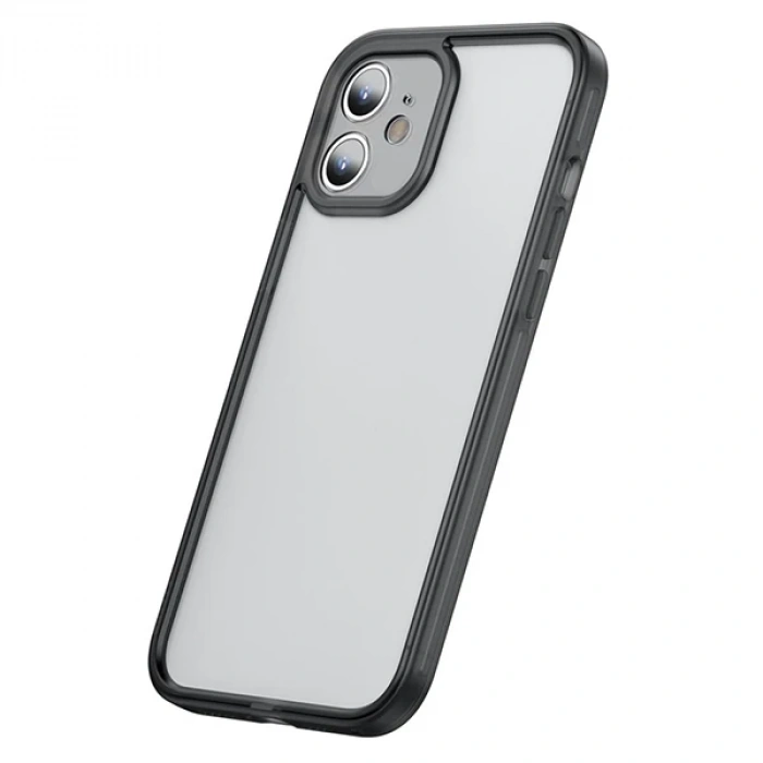 Nevamel Baseus iPhone 12 Mini Kamera Lens Koruyuculu Frame Kılıf-(5775)