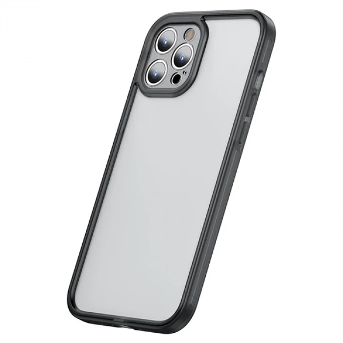 Nevamel Baseus iPhone 12 Pro 6.1 Kamera Lens Koruyuculu Frame Kılıf-(5775)