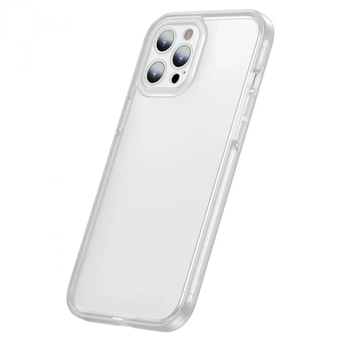 Nevamel Baseus iPhone 12 Pro 6.1 Kamera Lens Koruyuculu Frame Kılıf-(5775)