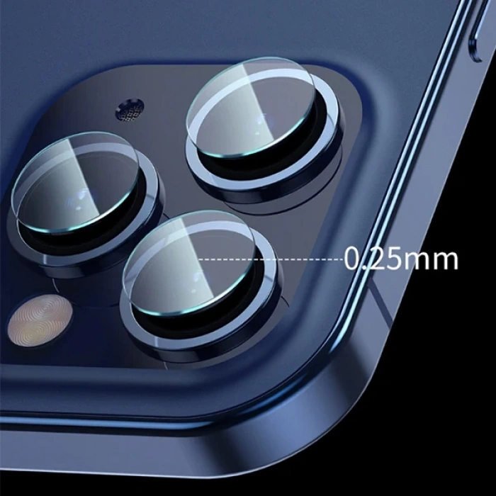 Nevamel Baseus iPhone 12 Pro 6.1-Pro max 6.7 Tempered Kamera Lens Koruma Camı 2Set-(5775)
