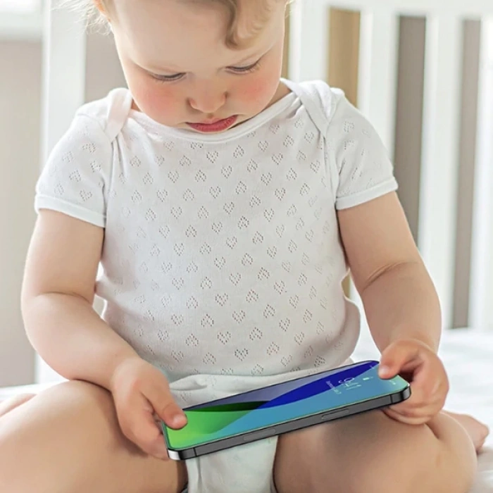 Nevamel BASEUS İPhone 12 Pro Max 6.7 0.30mm Full Tempered Cam Ekran Koruyucu 2Set Anti-Bluelight-(5775)