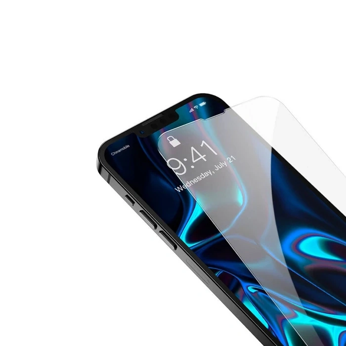 Nevamel Baseus iPhone 13 Mini 0.3mm Tempered Full Cam Ekran Koruyucu 2 Adet Set-(5775)