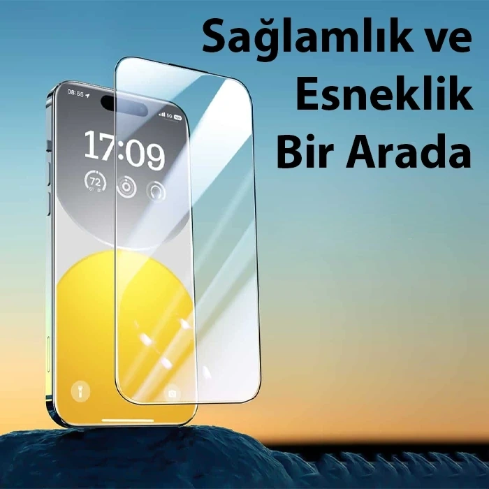 Nevamel Baseus iPhone 15 Plus Privacy Hayalet Full Koruma Cam Ekran Koruyucu-(5775)