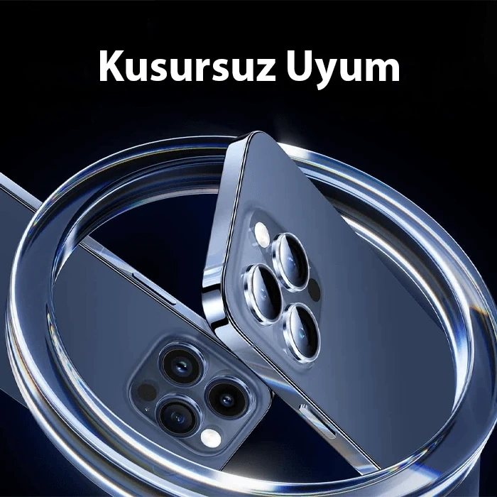 Nevamel Baseus iPhone 15 Pro/15 Pro Max için Corning Serisi HD Cam Kamera Koruyucu-(5775)