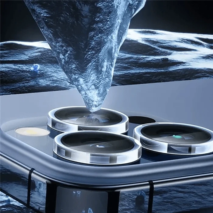 Nevamel Baseus iPhone 15 Pro/15 Pro Max için Sapphire Serisi HD Cam Kamera Koruyucu-(5775)