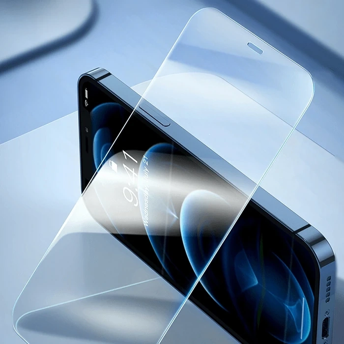 Nevamel Baseus iPhone 15 Pro Corning Serisi Silikon Kılıf + Tempered Ekran Koruyucu Set-(5775)