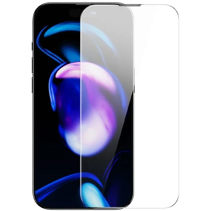 Nevamel Baseus iPhone 15 Pro Max Schott Serisi Şeffaf Silikon Kılıf + Tempered Ekran Koruyucu Set-(5775)