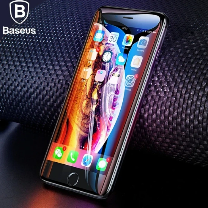 Nevamel Baseus İPhone 8-7-6-6S 3D 023MM Full Kırılmaz Cam Ekran Koruyucu-(5775)