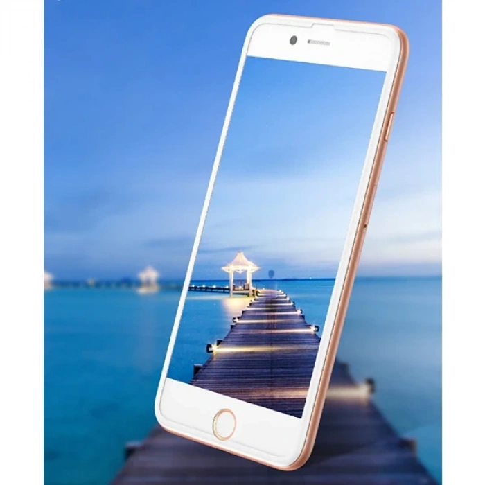 Nevamel Baseus İPhone 8-7-6-6S 3D 023MM Full Kırılmaz Cam Ekran Koruyucu-(5775)
