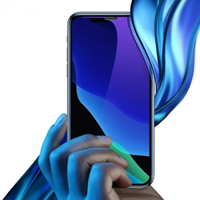 Nevamel Baseus İPhone XS-X 5.5 Ekran Koruyucu Full Anti Blue Light Tempered Cam Ekran Koruyucu 2 A-(5775)