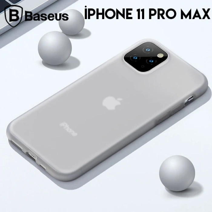 Nevamel Baseus Jelly Liquid Silica Gel iPhone 11 Pro Max 6.5 Kılıf Şeffaf Sıvı Silikon Kılıf-(5775)