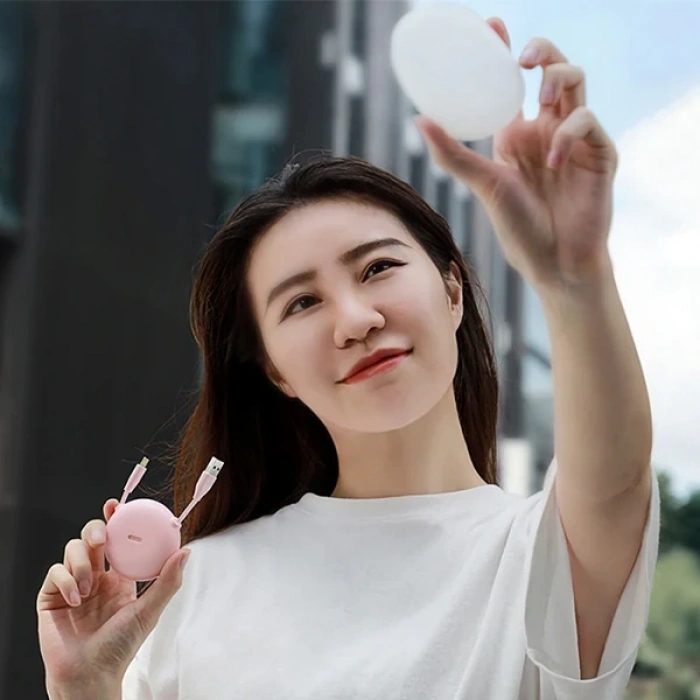 Nevamel BASEUS Lets Go İPhone 12-1111 Pro SE 2020 XR XS 8-7 Usb Kablo 1Metre-(5775)