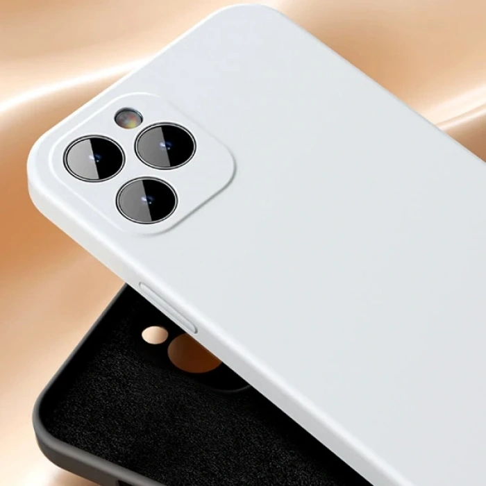 Nevamel Baseus Liquid Silica Gel iPhone 12 Pro 6.1 Kılıf Ultra Koruma Silikon Kılıf-(5775)
