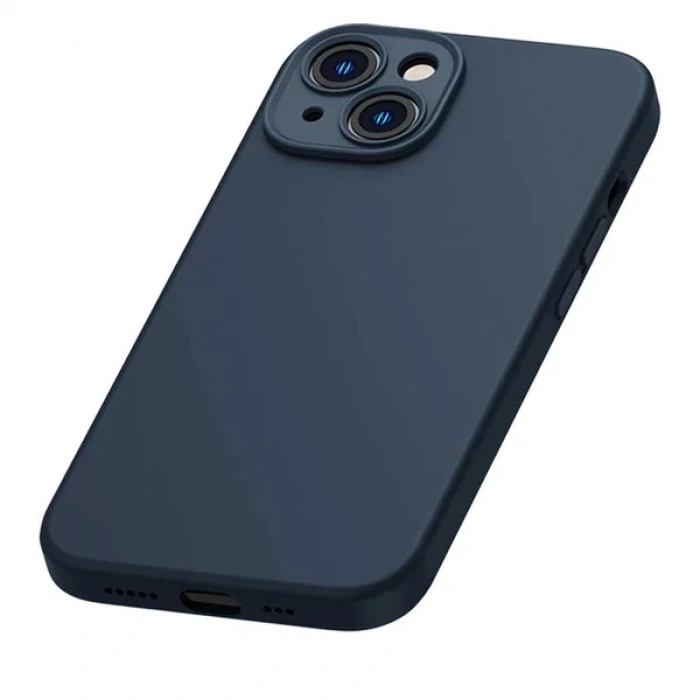 Nevamel Baseus Liquid Silica Gel iPhone 14 6.1 Silikon Kılıf + Tempered Ekran Koruyucu Set-(5775)