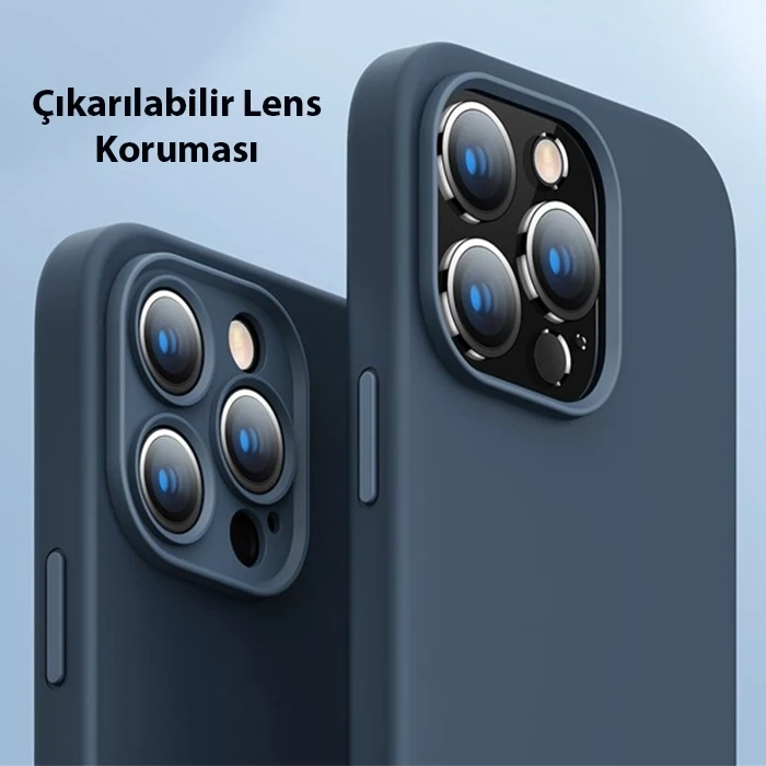 Nevamel Baseus Liquid Silica Gel iPhone 14 Pro 6.1 Magsafe Silikon Kılıf + Tempered Ekran Koruyucu Set-(5775)